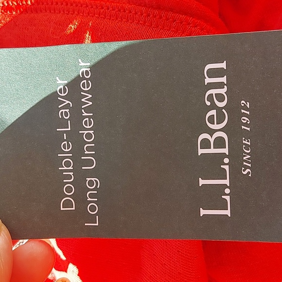 LLBean union suit, red, button front, long sleeved, drop seat, thermal underwear - Picture 7 of 11